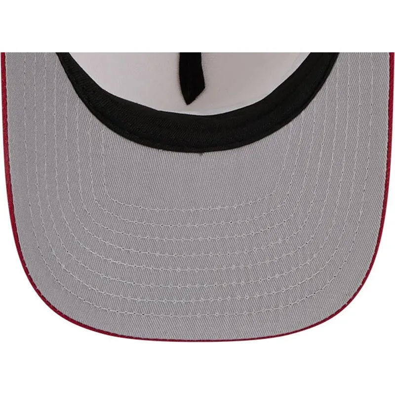 beige-und-rote-gebogene-snapback-kappe-9fifty-a-frame-precurved-hardwood-classics-der-denver-nuggets-nba-von-new-era