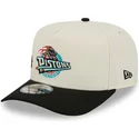 beige-und-schwarze-snapback-kappe-9fifty-a-frame-precurved-hardwood-classics-der-detroit-pistons-nba-von-new-era