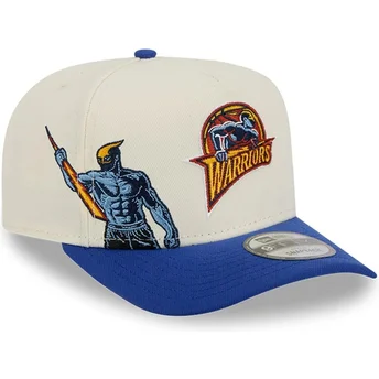Cap zaoblená blue snapback 9FIFTY A Frame Precurved Hardwood Classics Golden State Warriors NBA New Era