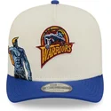 beige-blaue-snapback-kappe-9fifty-a-frame-precurved-hardwood-classics-der-golden-state-warriors-nba-von-new-era