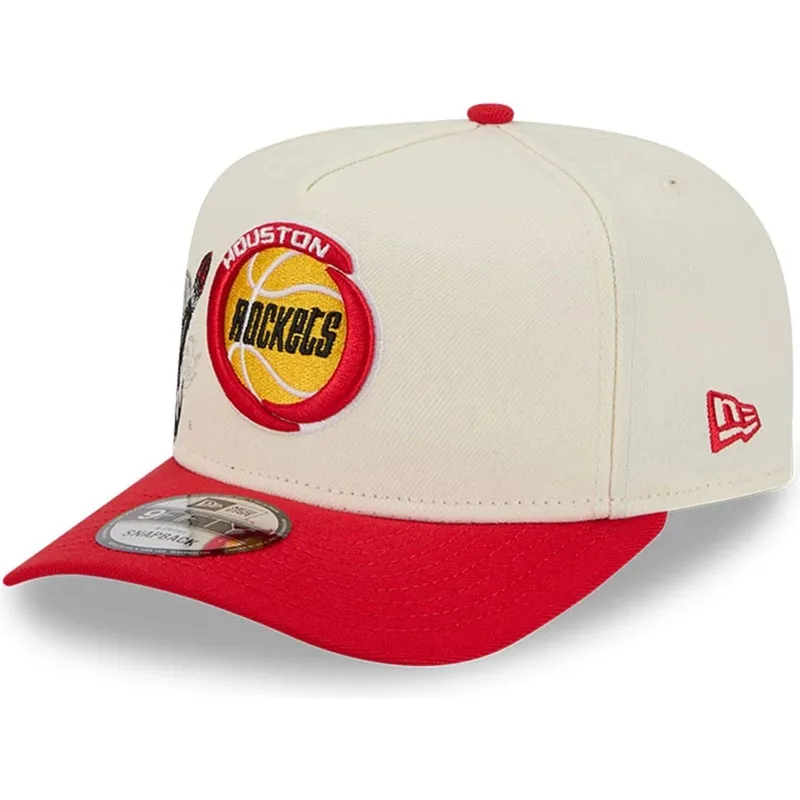 cepice-zaoblena-cervena-snapback-9fifty-a-frame-precurved-hardwood-classics-houston-rockets-nba-new-era