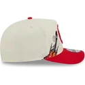 new-era-curved-brim-9fifty-a-frame-precurved-hardwood-classics-houston-rockets-nba-beige-and-red-snapback-cap