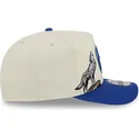 beige-und-blaue-snapback-kappe-9fifty-a-frame-precurved-hardwood-classics-der-minnesota-timberwolves-nba-von-new-era