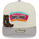gorra-curva-beige-y-gris-snapback-9fifty-a-frame-precurved-hardwood-classics-de-san-antonio-spurs-nba-de-new-era