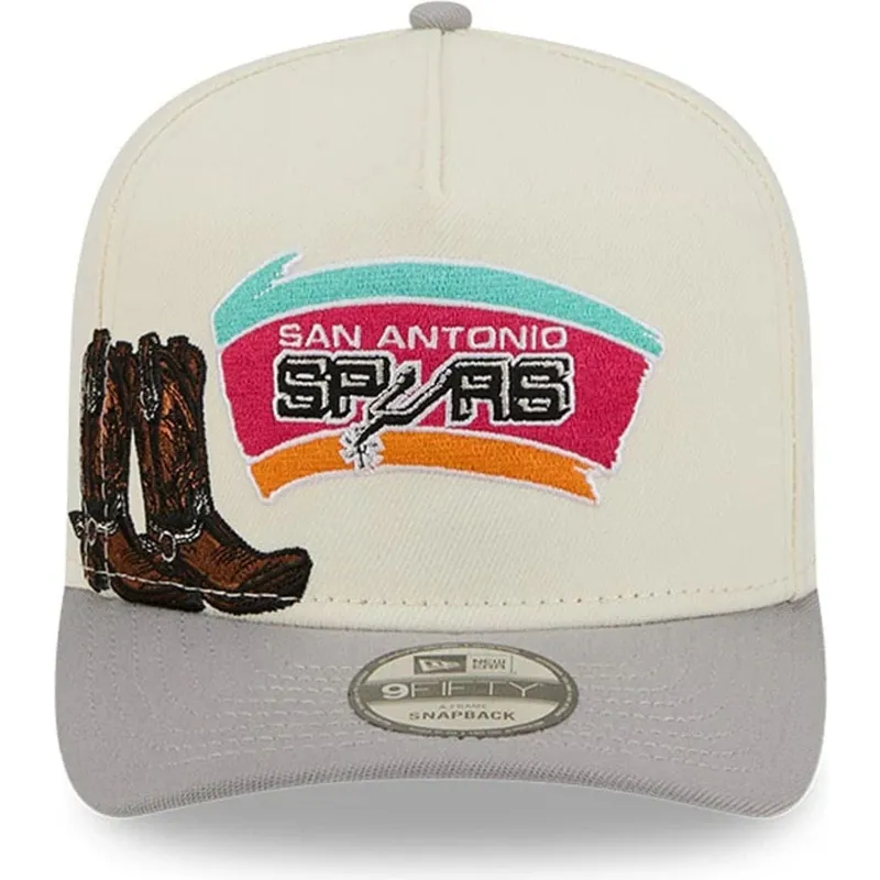 beige-och-gra-bojd-keps-snapback-9fifty-a-frame-precurved-hardwood-classics-san-antonio-spurs-nba-fran-new-era