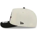 beige-und-schwarze-gebogene-snapback-kappe-9fifty-a-frame-precurved-hardwood-classics-der-toronto-raptors-nba-von-new-era