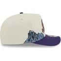 beige-und-violette-gebogene-snapback-kappe-9fifty-a-frame-precurved-hardwood-classics-der-utah-jazz-nba-von-new-era