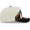 beige-und-schwarze-gebogene-snapback-kappe-9fifty-a-frame-precurved-hardwood-classics-der-vancouver-grizzlies-nba-von-new-era