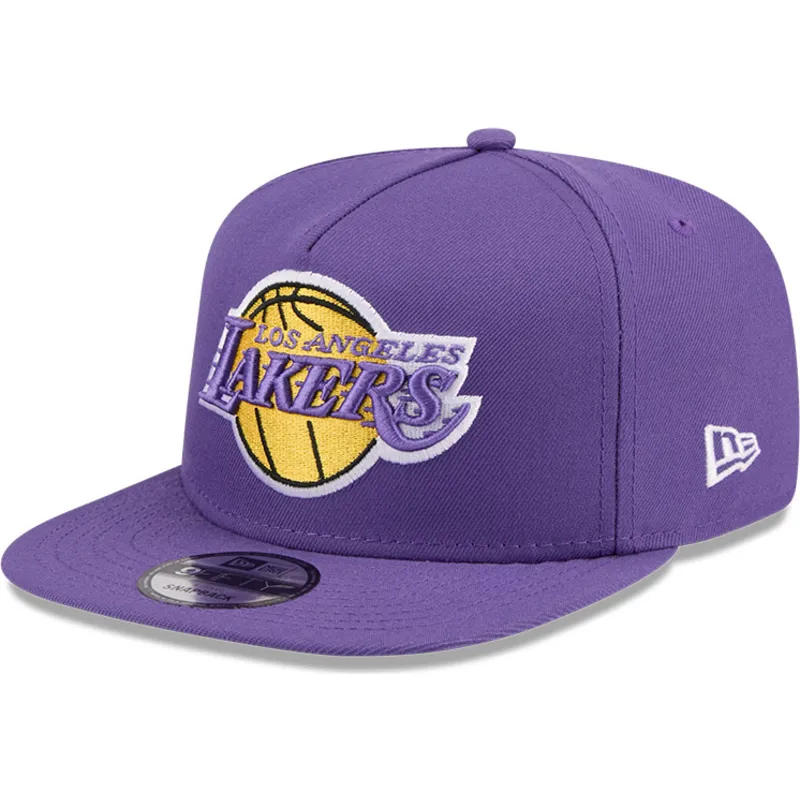 platt-violett-snapback-keps-9fifty-a-frame-hardwood-classics-fran-los-angeles-lakers-nba-av-new-era