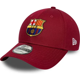 Cap zaoblená red snapback 9FORTY ajustable FC Barcelona LALIGA New Era