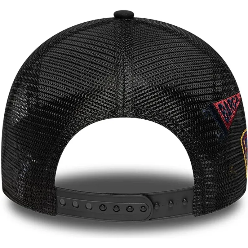 schwarze-fc-barcelona-laliga-a-frame-patch-trucker-cap-von-new-era