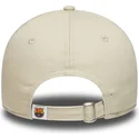 beige-verstellbare-curved-cap-fur-damen-des-fc-barcelona-laliga-9twenty-wordmark-von-new-era
