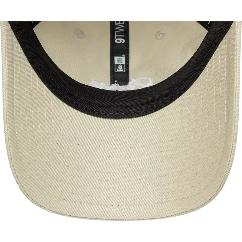 beige-verstellbare-curved-cap-fur-damen-des-fc-barcelona-laliga-9twenty-wordmark-von-new-era