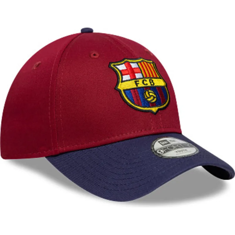 rod-och-bla-bojd-keps-justerbar-for-barn-fc-barcelona-laliga-9forty-contrast-fran-new-era