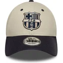 bojd-keps-beige-och-marinbla-justerbar-fc-barcelona-laliga-9forty-contrast-fran-new-era