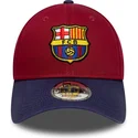 rote-und-blaue-verstellbare-curved-cap-von-fc-barcelona-laliga-9forty-contrast-von-new-era