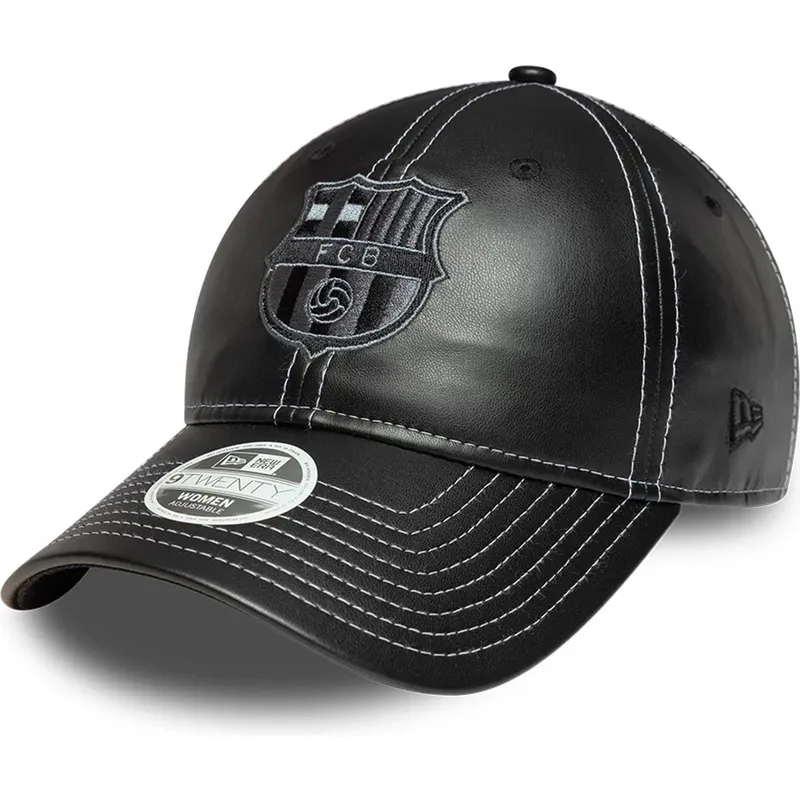 gorra-curva-negra-ajustable-para-mujer-de-fc-barcelona-laliga-9twenty-pu-leather-de-new-era