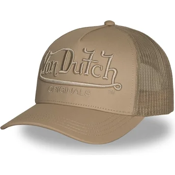 Čepice zaoblená hnědá snapback EMB02 Von Dutch