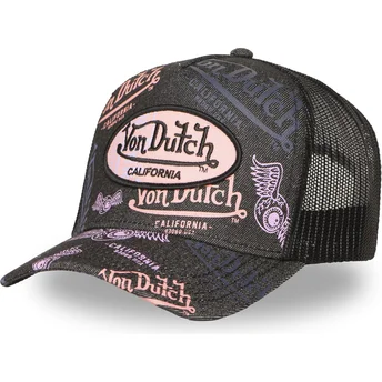 Čepice zaoblená černá snapback CAFE07 Von Dutch
