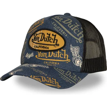 Čepice zaoblená námořnická modrá snapback CAFE08 Von Dutch