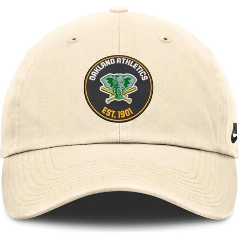 cepice-zaoblena-bezova-nastavitelny-club-unstructured-organic-cotton-oakland-athletics-mlb-nike