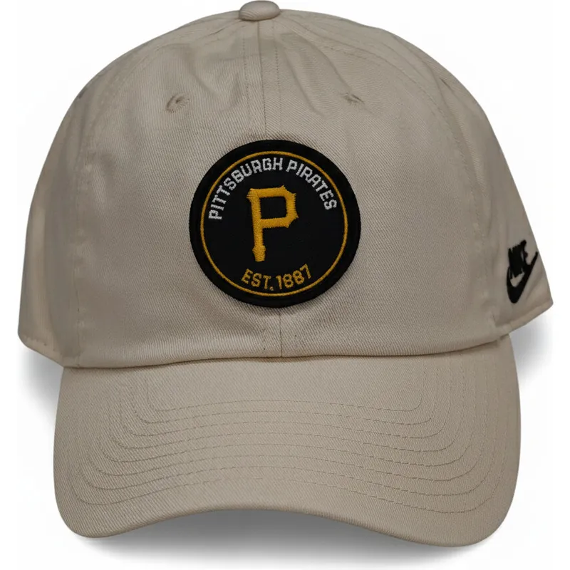 beige-verstellbare-kappe-mit-gebogenem-schirm-club-unstructured-organic-cotton-der-pittsburgh-pirates-mlb-von-nike