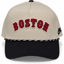 beige-och-svart-bojd-keps-snapback-rise-structured-fran-boston-red-sox-mlb-av-nike