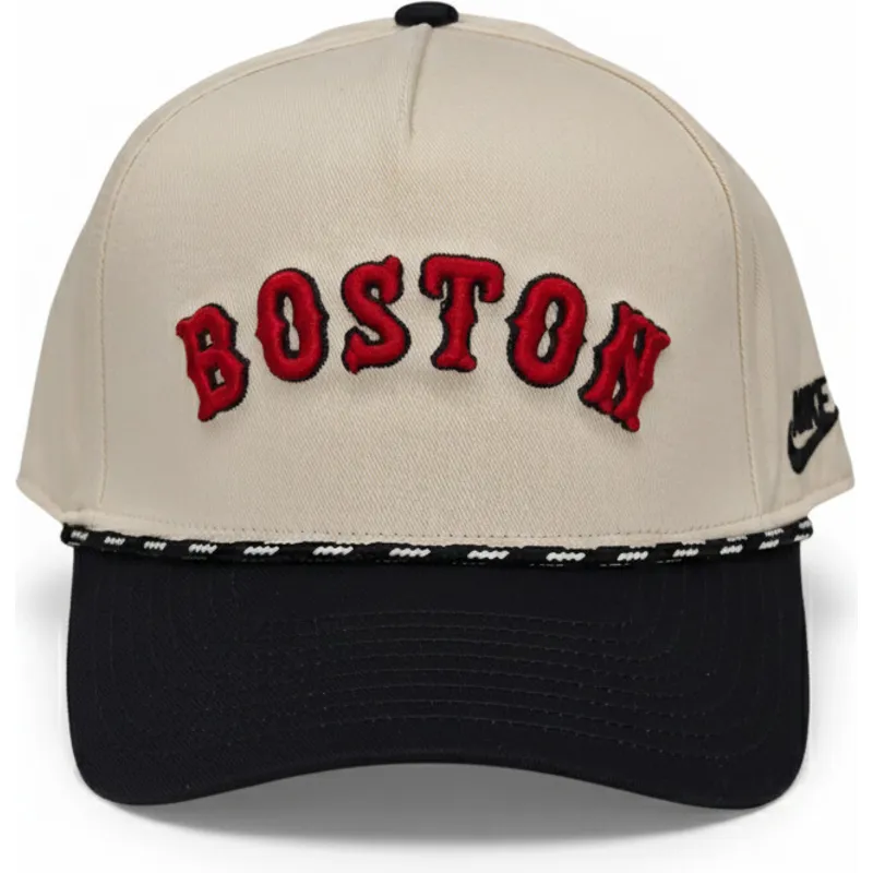 cepice-zaoblena-bezova-snapback-rise-structured-boston-red-sox-mlb-nike