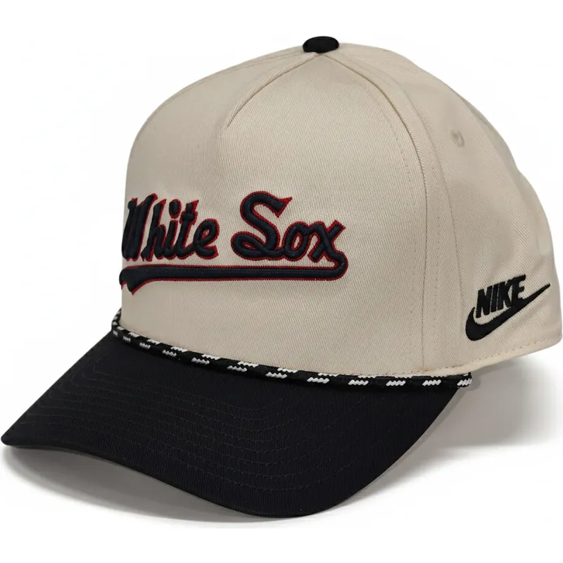 nike-curved-brim-rise-structured-chicago-white-sox-mlb-beige-and-black-snapback-cap