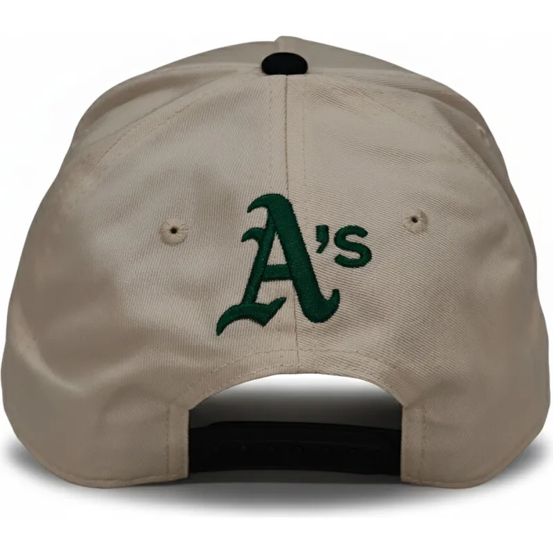 beige-snapback-rise-structured-oakland-athletics-mlb-nike