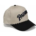 nike-san-diego-padres-mlb-snapback-rise-structured-beige-und-schwarze-gebogene-kappe