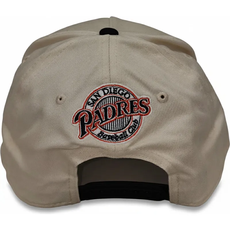 nike-san-diego-padres-mlb-snapback-rise-structured-beige-und-schwarze-gebogene-kappe