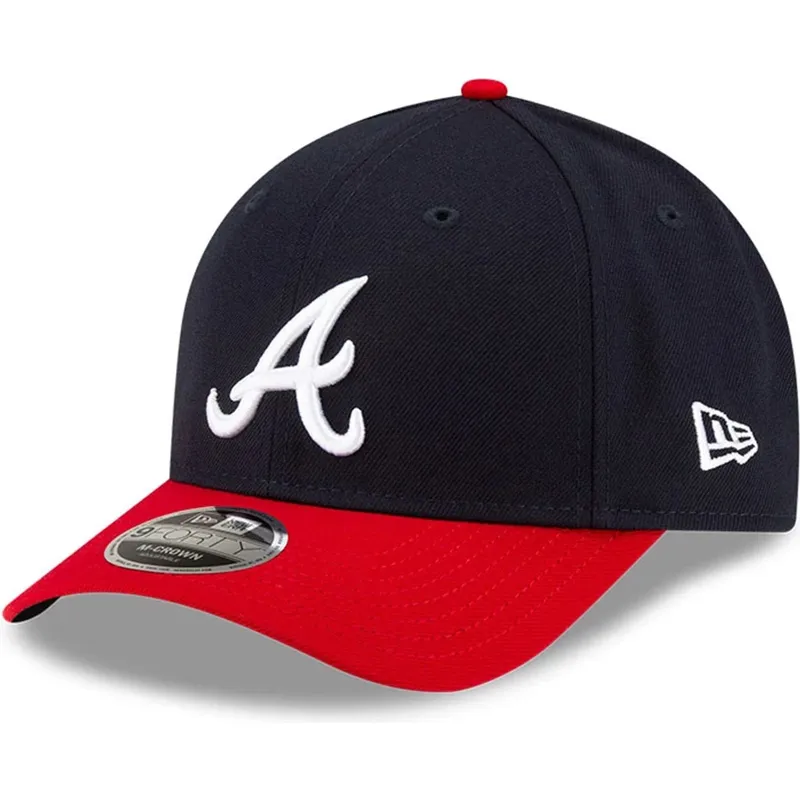 marineblaue-und-rote-gebogene-snapback-kappe-9forty-m-crown-player-replica-der-atlanta-braves-mlb-von-new-era