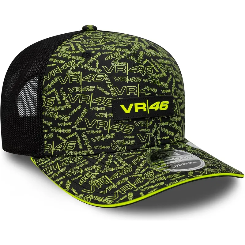 new-era-9seventy-stretch-snap-all-over-print-valentino-rossi-vr46-motogp-black-and-yellow-trucker-hat
