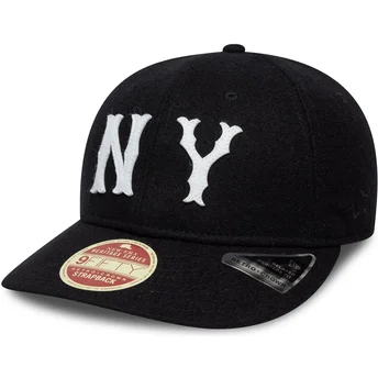 Schwarze gebogene verstellbare Kappe 9FIFTY Retro Crown Heritage Series der New York Highlanders MLB von New Era