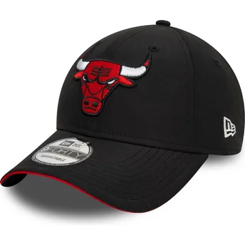 Καπέλο με καμπύλη μαύρο ρυθμιζόμενο 9FORTY Microfibre των Chicago Bulls NBA της New Era