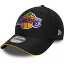 svart-justerbar-bojd-keps-9forty-microfibre-fran-los-angeles-lakers-nba-av-new-era