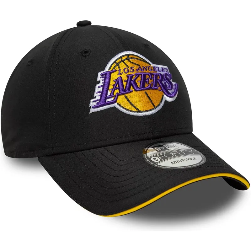 cepice-zaoblena-cerna-nastavitelny-9forty-microfibre-los-angeles-lakers-nba-new-era