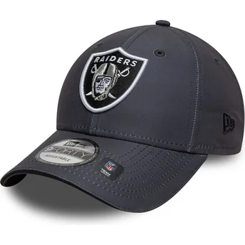 Čepice zaoblená šedá nastavitelný 9FORTY Microfibre Las Vegas Raiders NFL New Era