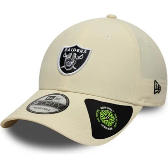 Čepice zaoblená béžová nastavitelný pásek 9FORTY Recycled Midi Las Vegas Raiders NFL New Era