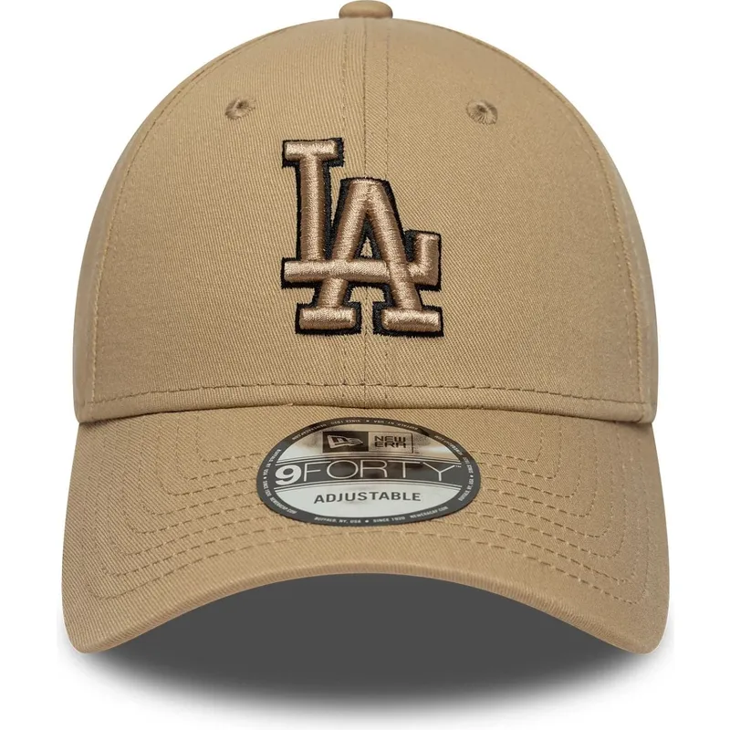 cepice-zaoblena-hneda-nastavitelny-9forty-outline-los-angeles-dodgers-mlb-new-era