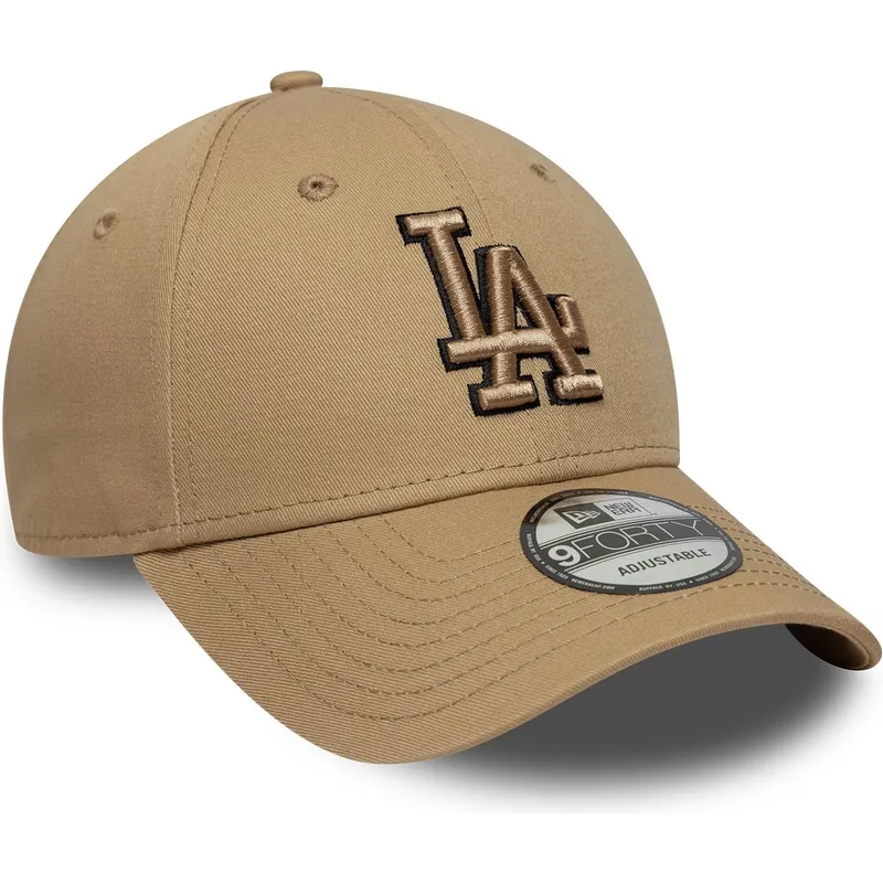 cepice-zaoblena-hneda-nastavitelny-9forty-outline-los-angeles-dodgers-mlb-new-era