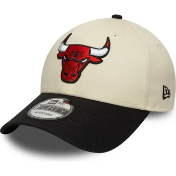 Čepice zaoblená béžová nastavitelný pásek 9FORTY Colour Block Chicago Bulls NBA New Era