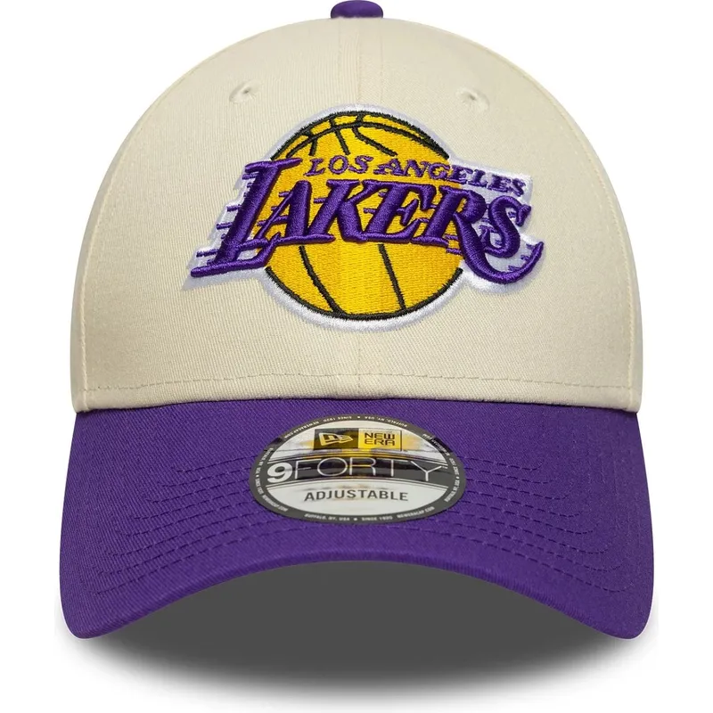 cepice-zaoblena-bezova-nastavitelny-9forty-colour-block-los-angeles-lakers-nba-new-era