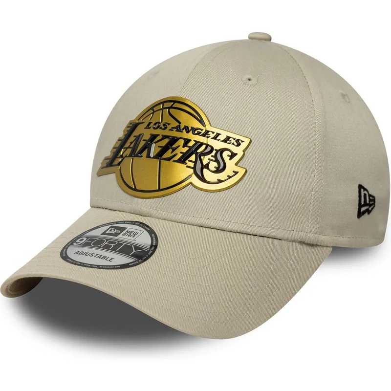 gorra-curva-beige-snapback-9forty-metallic-de-los-angeles-lakers-nba-de-new-era