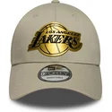 beige-snapback-9forty-metallic-los-angeles-lakers-nba-new-era