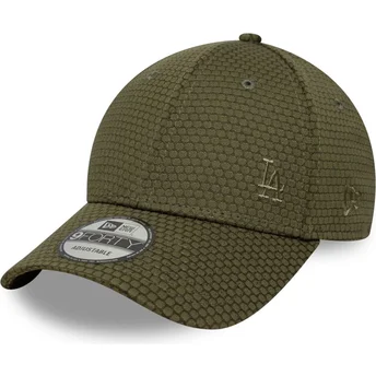 Čepice zaoblená zelená snapback 9FORTY Mesh Flawless Los Angeles Dodgers MLB New Era