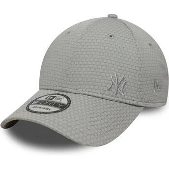 Gorra curva gris snapback con logo gris 9FORTY Mesh Flawless de New York Yankees MLB de New Era