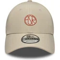 gorra-curva-beige-ajustable-9forty-streetweear-de-associazione-sportiva-roma-serie-a-de-new-era