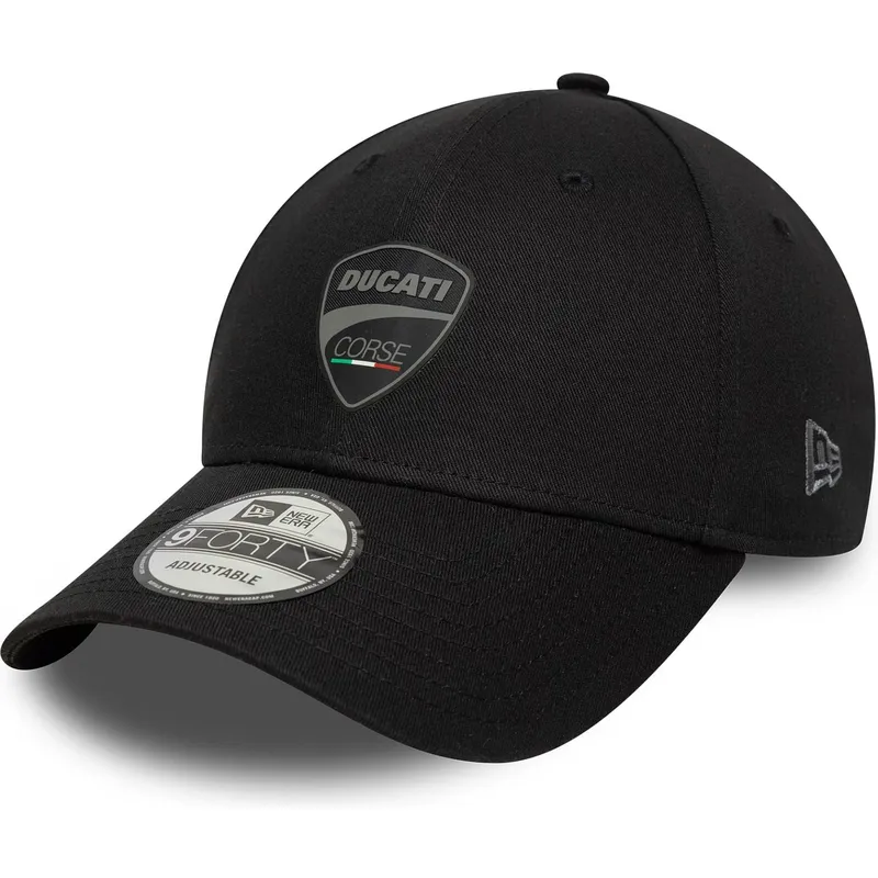 schwarze-verstellbare-curved-cap-9forty-washed-von-ducati-motor-motogp-von-new-era